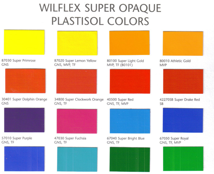 Wilflex Color Chart Pms